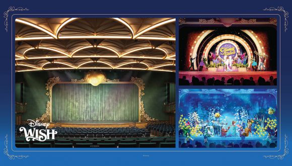 Graphic of the Broadway-Caliber Stage Shows coming to the Disney Wish