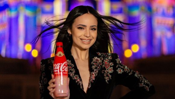 Sofia Carson and the New Coca-Cola Bottles for the 50th Anniversary of Walt Disney World
