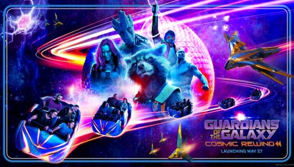 Guardians of the Galaxy: Cosmic Rewind Opens May 27 at EPCOT graphic