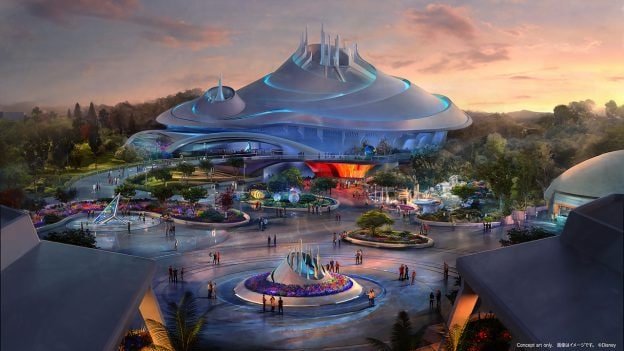 Rendering of the New Space Mountain Coming to Tokyo Disneyland in 2027
