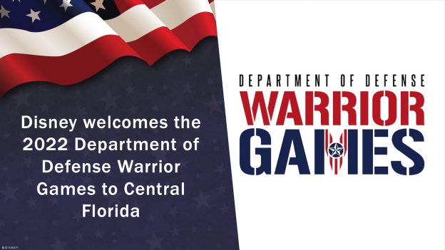 Graphic announcing the 2022 DoD Warrior Games Coming to Walt Disney World Resort