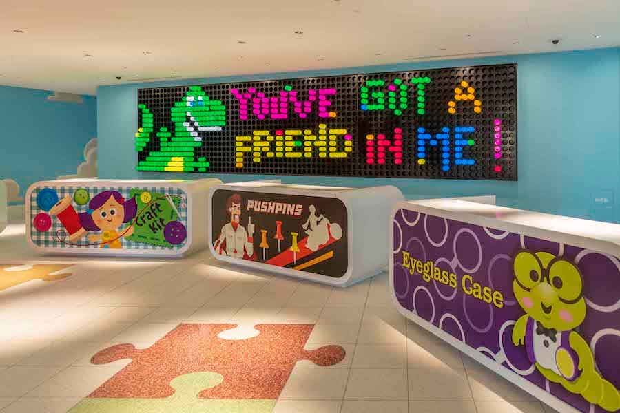 Toy Story Hotel you've got a friend in me sign in lobby