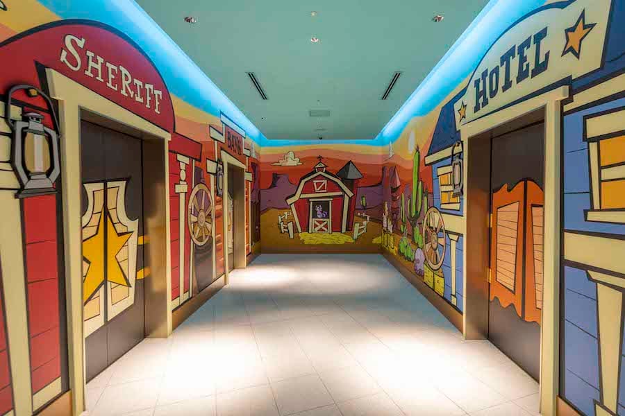 Toy Story Hotel elevator areas