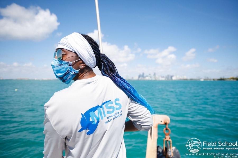Carlee Jackson, a research associate with New College of Florida working with Disney Conservation, co-founded Minorities in Shark Sciences (MISS) to provide equitable pathways into the marine science field