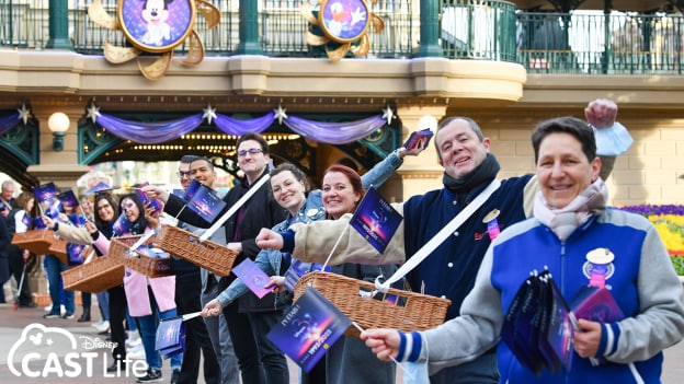 Disneyland Paris cast members line up Main Street, U.S.A.