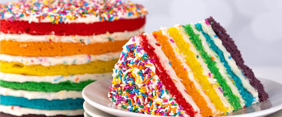 Rainbow Layer Cake from Sprinkles Cupcakes