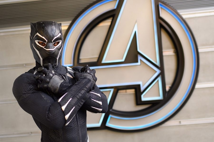 Black Panther at Avengers Campus