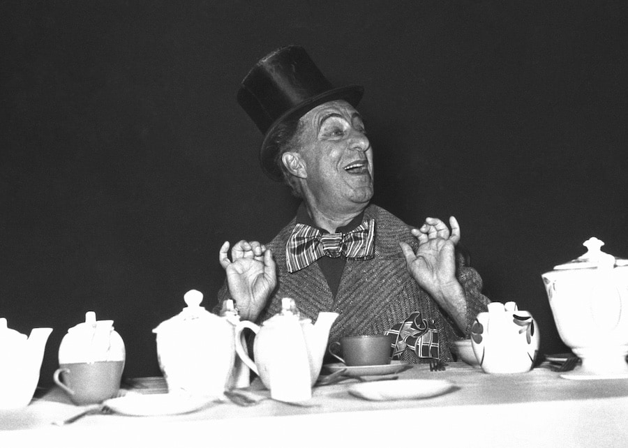 Ed Wynn as the Mad Hatter...or the Mad Hatter as Ed Wynn? Filming early live-action reference footage.