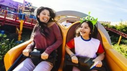 Mother and daughter on Slinky Dog Dash