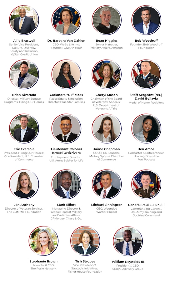 Speakers at this years Veterans Institute Summit presented by Disney Institute and Wounded Warrior Project