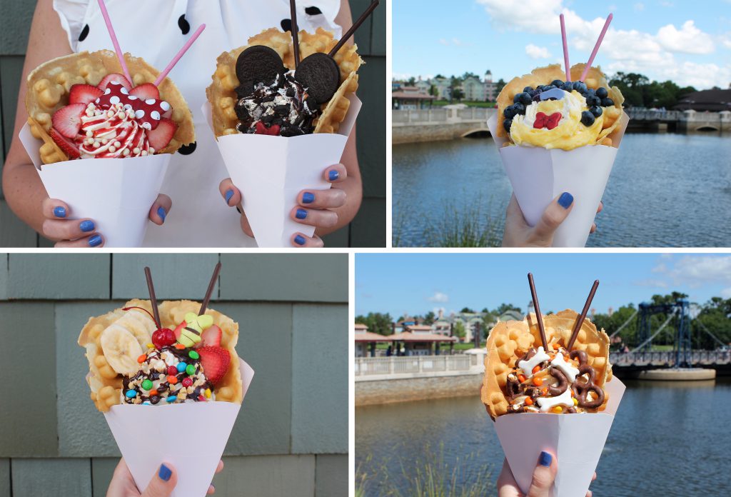 Mickey and Friends Bubble Waffle Sundaes at Disney Springs in Marketplace Snacks
