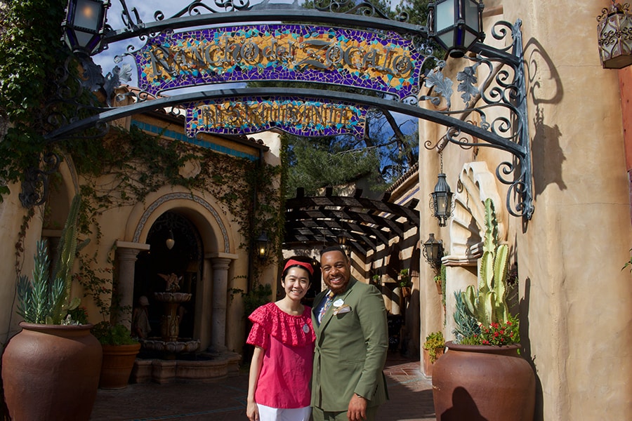 Disneyland Resort cast members Cindy and Princeton