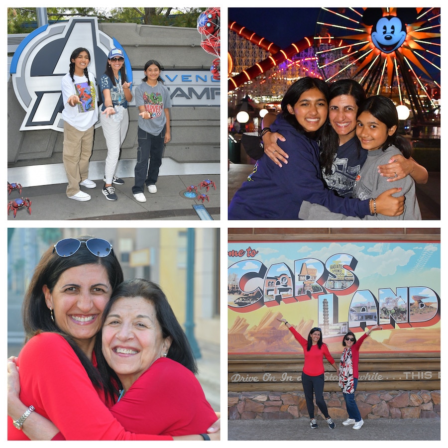 Collage of family celebrating at Disneyland Resort