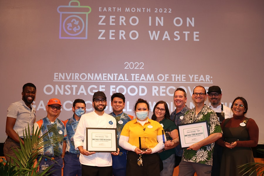Disneyland Resort 2022 Environmental Team of the Year- On stage Food Recovery: Galactic Grill & Walt Disney Imagineering - Anaheim - with Ambassadors Mark and Nataly