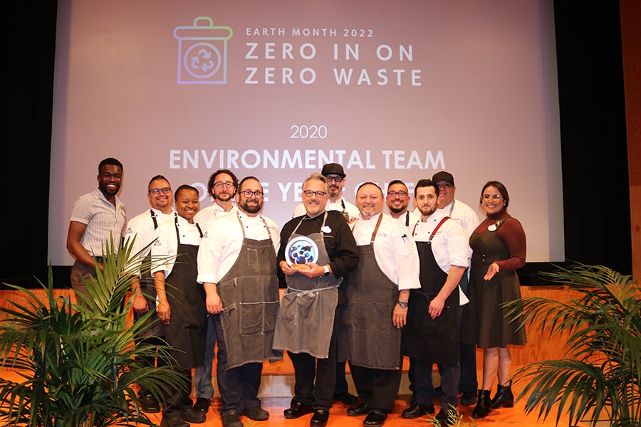 2020 Environmental Team of the Year – The Chefs of Disneyland Resort - with Ambassadors Mark and Nataly