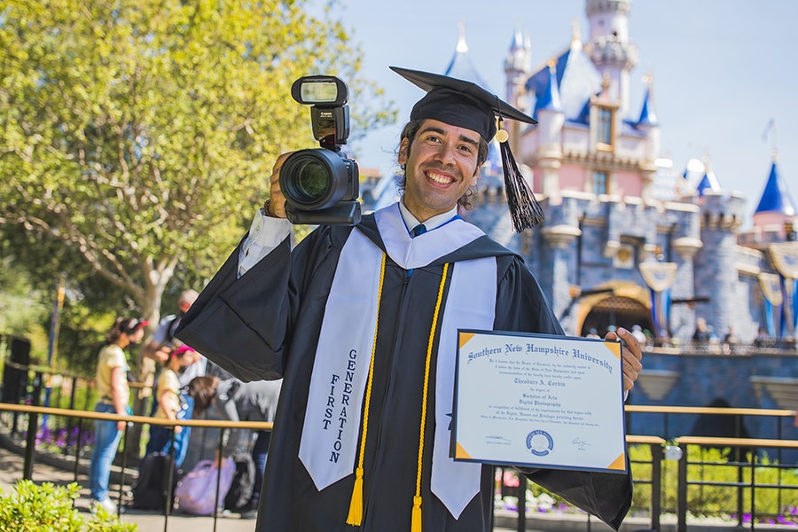 First-generation Disney Aspire graduate Teddo Corbin at Disneyland Resort