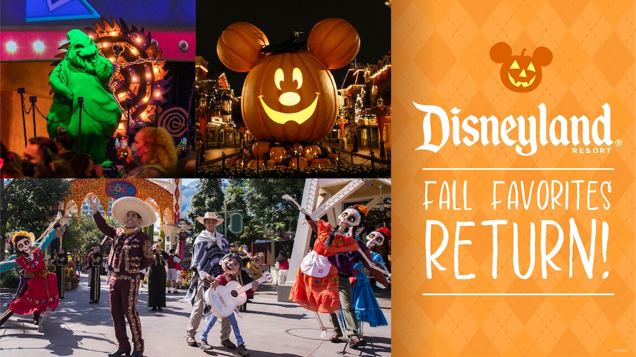 Fall Favorites Return To Disneyland Resort Beginning Sept 2 22 With Halloween Time Oogie Boogie Bash A Disney Halloween Party And Plaza De La Familia Disney Parks Blog