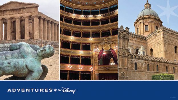 Collage of sights you'll see on an Adventure by Disney trip to Sicily