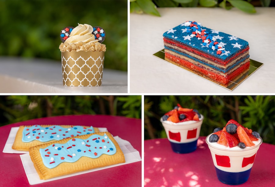 Collage of Fourth of July treats from Disney's Hollywood Studios