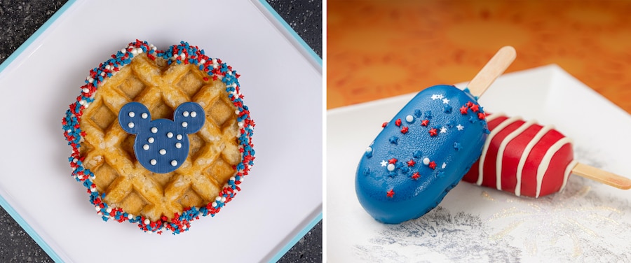 Τέταρτη Ιουλίου Liege Waffle και Red, White, & Blue Cake Pops από την EPCOT