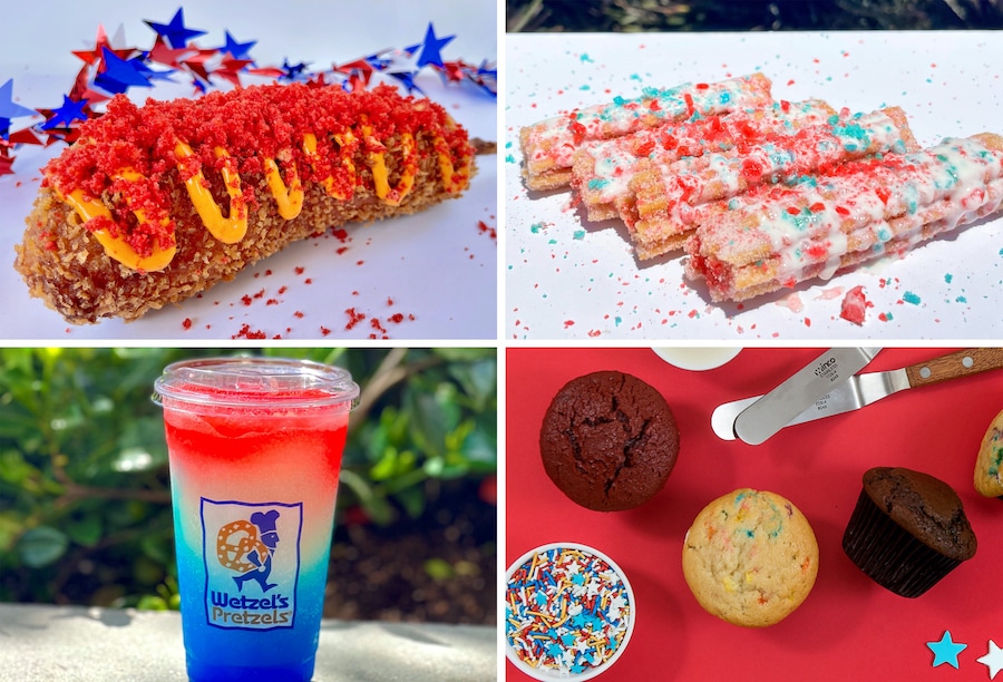 Collage of Fourth of July Treats from Downtown Disney District 