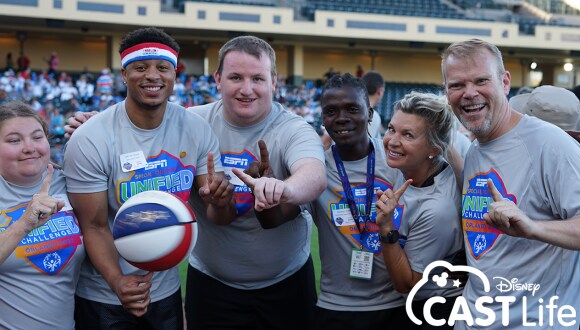 Faron Kelley with athletes in the Special Olympics Unified Challenge