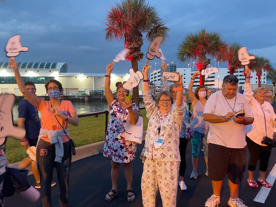 Disney Cruise Line cast pajama party