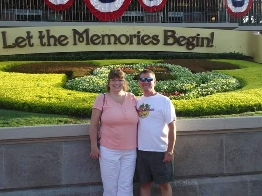 Patty and Brian at Magic Kingdom in 2012