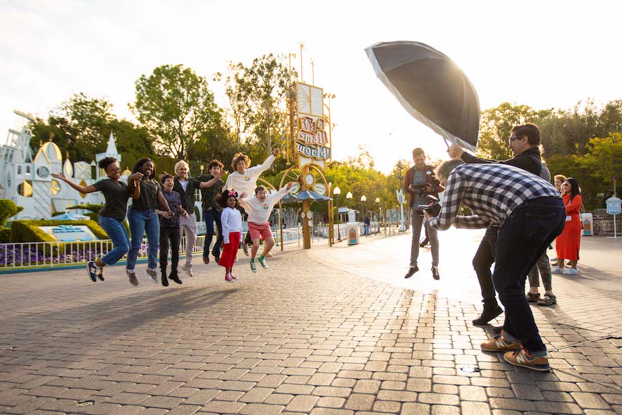 Photoshoot announcing the Disney Pride Collection at Disneyland park