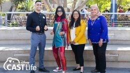 Disney Cast Life - cast members with Ms. Marvel at Disney California Adventure park - photo by Suzie Katz