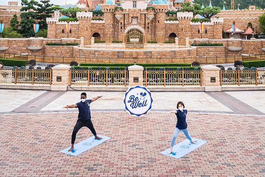 Be Well - Tony and Lily, 2022-2023 Hong Kong Disneyland Resort Ambassadors, celebrate International Yoga Day at their resort