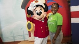 Captain Minnie Mouse with Boys & Girls Club member