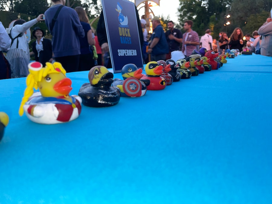 Disneyland Resort superhero ducks for the annual Duck Races