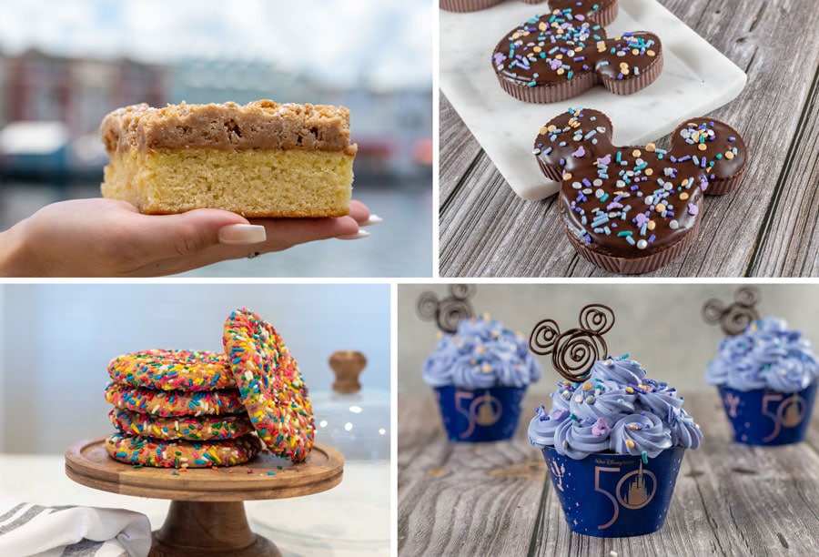 Εικόνες από κλασικά βορειοανατολικά, όπως το New Jersey Crumbcake, ένα επιβλητικό υγρό κέικ με παχιά επικάλυψη από ψίχα κανέλας και το εμβληματικό Half-Moon Cookie σε στιλ Νέας Υόρκης με πλούσια γκανάζ σοκολάτας και βουτυρόκρεμα.