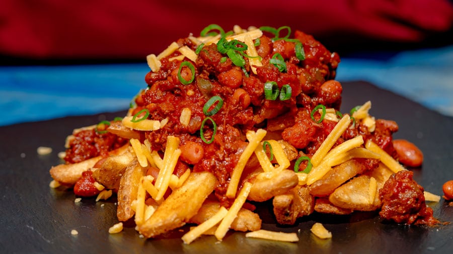 Walt's Chili Cheese Fries located at the Red Rose Taverne