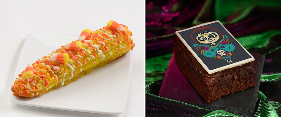 Foodie Guide Revealed for Mickey's Not-So-Scary Halloween Party at Walt Disney World  Sweet Almond Corn Cake and Mexican Spiced Hot “COCO” Brownie 