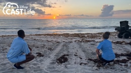 Disney Ambassadors on Vero Beach watching sunrise