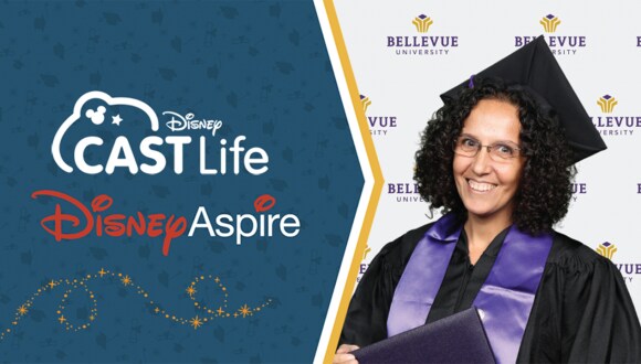 Noha in graduation cap and gown | Disney Cast Life | Disney Aspire