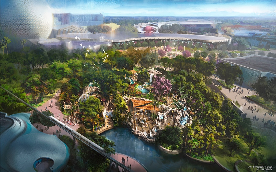 Rendering of the World Nature neighborhood coming to EPCOT