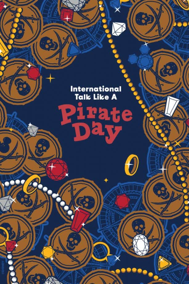 2022 International Talk Like a Pirate Day Wallpaper iPhone/Android/Apple Watch Disney Parks Blog