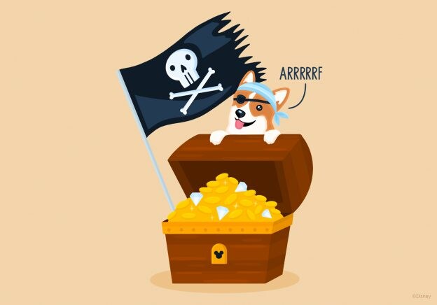 2022 International Talk Like a Pirate Day Dog Wallpaper – Desktop/iPad