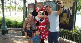 Family with Minnie Mouse at EPCOT