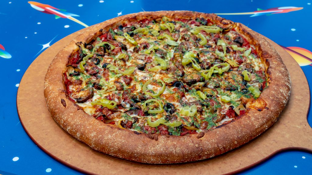 Hawaiian-style Pizza at Alien Pizza Planet in Disneyland 