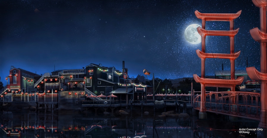 Artist Concept for: Pacific Wharf in Disney California Adventure Park to Be Reimagined into San Fransokyo from “Big Hero 6”