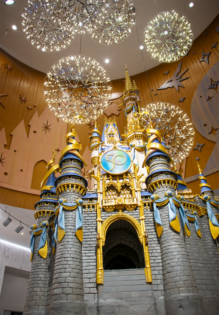 A display of Cinderella Castle at the new Walt Disney World Store at Orlando International Airport