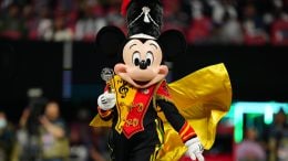 Mickey Mouse in his drum major outfit
