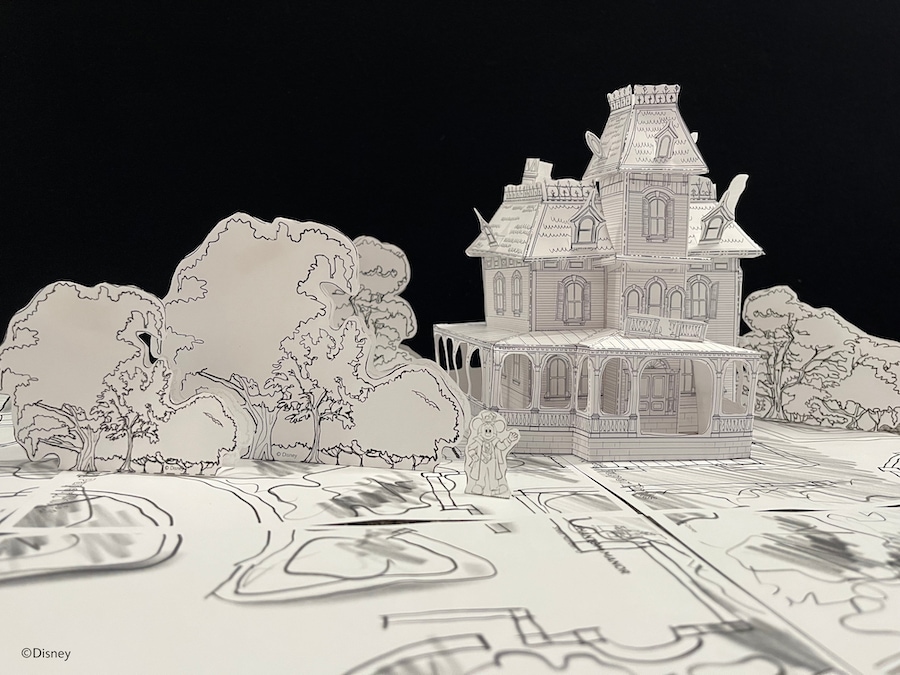 Example fully built of Disney Paper Parks: Happy Haunts Edition, New 2022