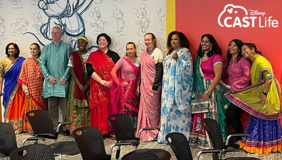 Disney Cast Life - Disney College Program cast members at Disney’s Flamingo Crossings learning about Diwali