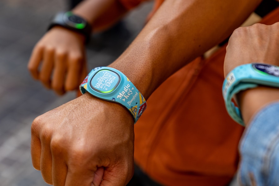 Guests using MagicBand+ at Disneyland Resort