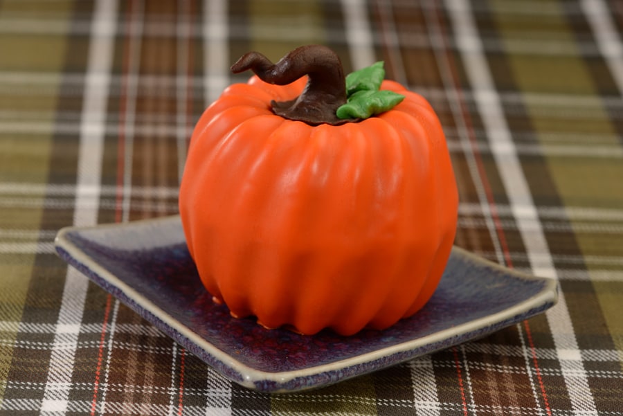 Photo of Mini Pumpkin which is a Pumpkin mousse, caramel, dulce crunch, and chocolate décor